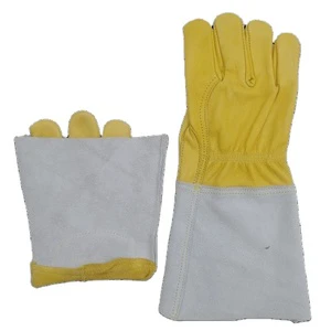 High Quality Black Cow Split Leather Welding Tig Gloves with Lining Heat Resistant Welder Gloves Best Quality Tig Welding Gloves