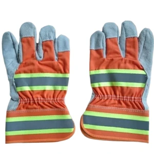 Customized Logo Comfortable Cow Split Leather & Rubber Welding Gloves with Convenient Cuff Design Labor Protection Gloves