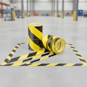 Acrylic Adhesive Waterproof Single Sided Safety Tape PE Material Pressure Sensitive Warning Danger Printed Tape High Visibility