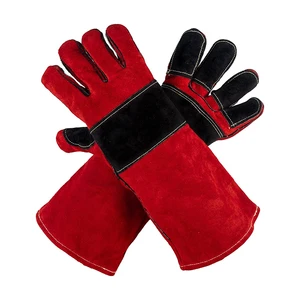OEM Leather Welding Gloves Heat Resistant Cowhide Welding Gloves Work Glove for Industrial Safety BEST SELLING