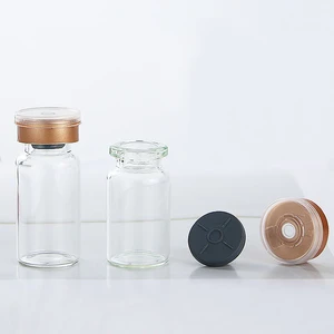 Customized Clear Amber Blue Glass Vial Sealing Tape With Rubber Stopper