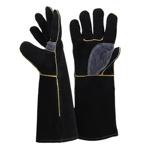 Custom Welding Gloves Wear-Resistant Heat-Insulating High-Temperature Resistant Gauntlet Cuff Outdoor Barbecue Labor Protection