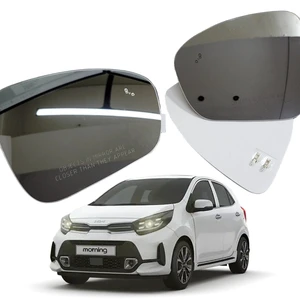 Premium OEM Replacement New Wide Angle Convex Heated Anti-Glare Silver Glass Side Mirror Universal Fitment Bolab Picanto 2020