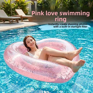 Eco-friendly Heart Shape Inflatable Swimming Ring for Adults and Children PVC Material Life Buoy Armpit Ring