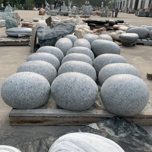 New Eco-Friendly Durable Garden Oval Pebble Shape Polished Grey Granite Landscaping Stone