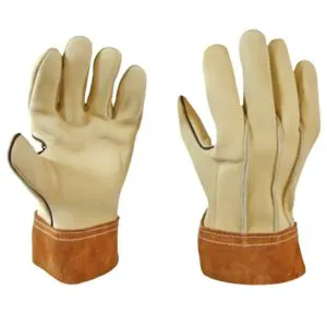 Premium Cowhide Grain Split Leather Tig Welding Gloves Anti Heat Spark Industrial Hand Protection Work Safety Usage