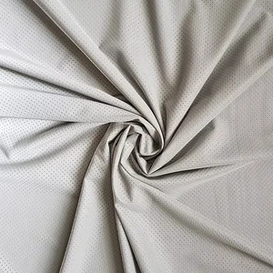YouGuang Breathable Silver Surface Safety Garment Stretchable Reflective Perforated Fabric Fashionable Reflective Material