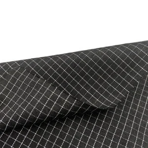 New 500D Reflective Ripstop Nylon Cordura Fabric Outdoor Girls Garment Waterproof Windproof Breathable Soft Hand Feel Black