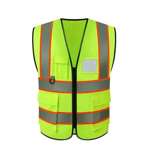 High Visibility Reflective Motorcycle Security Vest Safe Working Sanitation & Road Construction Clothes with Customizable Logo