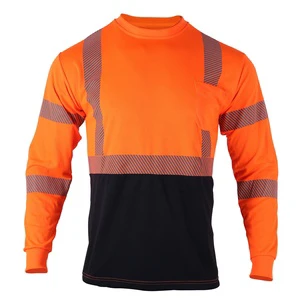 Ship Today OSHA Type R Class 3 High Visibility Reflective Breathable Quick Dry Long Sleeve Hi Vis Safety Shirts