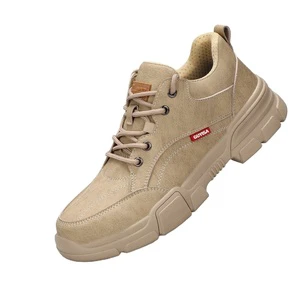 Labor protection Shoes Men's Anti Smashing Anti Piercing Steel Toe Solid Wear-resistant Lightweight Protective Shoes Work Shoes