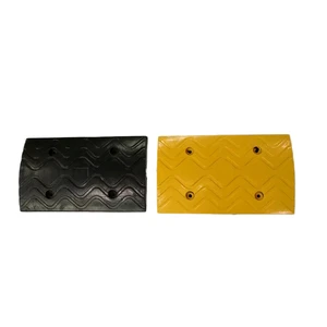 JSD-002 Yellow and Black Traffic Safety Road Rubber Speed Bump
