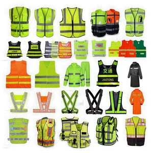 Black Safety Cordura Vest Hunting Overalls Workwear Mesh Pocket Safety Vest Orange Security Vest Black