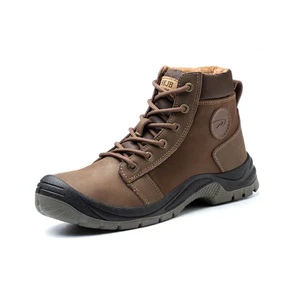 Anti-slip, Waterproof Safety Shoes, Lightweight Men's Industrial Work Boots, Durable Leather, Hiking, Climbing, Tactical Boots