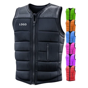 Custom Adult Neoprene Life Jacket Water Sport Lightweight Wakeboard Vest For Surf PWC Jet Boat Water Ski Comp Vest
