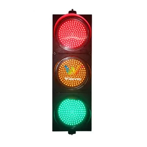 PC Material 3 Aspects 110v 300mm Led Traffic Light