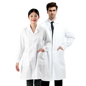 H-1136 Factory Price White Labcoats Comfortable Breathing Workwear Jacket Dustfree Cleanroom Uniforms Safety Products