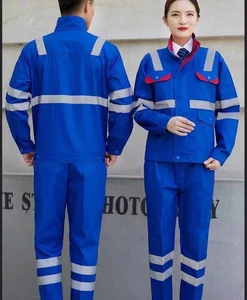 Breathable Polyester Cotton Construction Reflective Safety Uniforms for Better Visibility Work Clothes