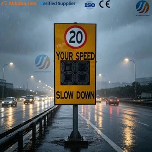 High Brightness LED Road Safety Speed Limit Sign Your Speed Display & Slow Down Warning