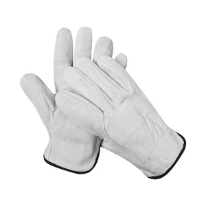 High Quality White Personal Protective Equipment Wholesale Welder Leather Work Safety Gloves