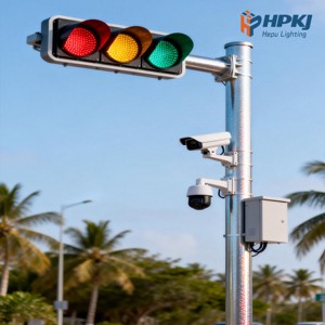 Hot Sale 3-6M Traffic Light Pole for Cross Road Lighting Easy Installation for Urban Areas Traffic signal Light Pole