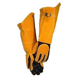 Best Cowhide Leather Heavy Duty Electric Heat Resistant Welding Gloves Factory Wholesale Cheap Rates Safety Gloves
