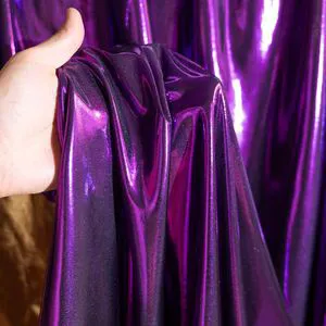 Hot Sale Liquid Metal Texture Hot Silver Shiny Fabric Reflective Spandex Cloth FabricSwimwear Skirts Bridal Evening Dress