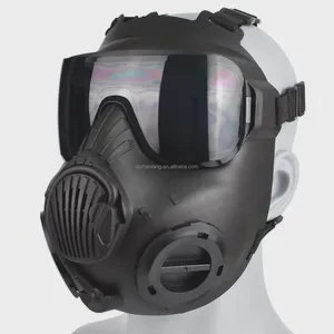 Outdoor Sports Riding Breathable Tactical Gas Mask Full Face Gas Mask With Googles for CS