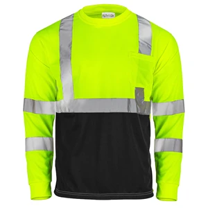 Hi Vis Reflective Sweatshirt Winter Workwear Safety Shirt Lightweight Waterproof Long Sleeves for Road Traffic & Industrial Use