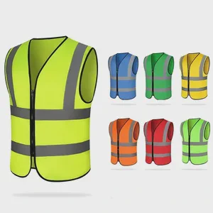High Visibility Cycling Safety Vest Fluorescent Mesh Emergency Reflective Strip Car Reflective Clothing for Emergency Situation