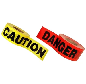 Red PE Waterproof Warning Tape High Visibility for Construction Sites Hazard Zones Emergency Barricades 100m Length 50mm