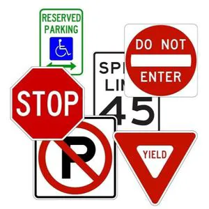Aluminum Square Reflective Traffic Sign Paint Brand Sign Traffic Warning Product Safety Warning Sign
