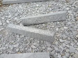 Natural Grey Granite Driveway Pavers Kerbstone Outdoor Building Decoration Pineapple Finish Graphic Design Solution Capability