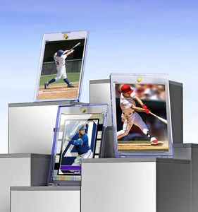 Custom Clear Magnetic Card Holder 35PT Acrylic Card Protective Holder Case For Basketball Baseball Trading Card Collection