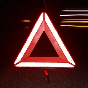 Red Automotive Foldable Traffic Reflective Warning Emergency Kit Road Safety Triangles Stop Roadside Assistance Sign