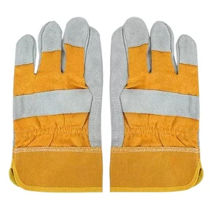Welding Gloves Brown Cowhide Lightweight Flexible Heat Resistant Gloves for Delicate Argon Arc Welding Applications
