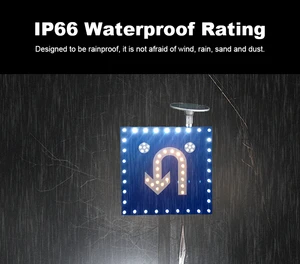 OWLEYE Customizable Solar Traffic Sign STS-S-Aluminum IP66 Rated Size H600/H800mm Super-Thin 8mm Easy Installation