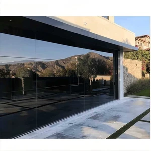 XIYATECH Residential Modern 16x7 8x16 Electric Insulated Black Sectional Mirrored Frameless Glass Garage Doors Price