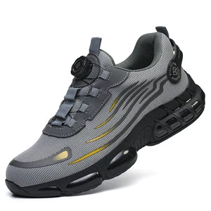 Men's Labor Protection Shoes with Steel Toe Caps Anti Smashing and Anti Piercing Men's Shoes Anti Splashing Safe Work Shoes 266