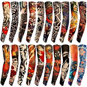 Tattoo Cover Cycling Bicycle UV Protection Arm Sleeves Protective Gloves for Men Women Outdoor Arm Sleeves