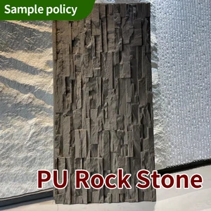 Custom Samples PU Rock Stone Big Slab Veneer Modern Fireproof Artificial Granite For Garden & Hotel Landscape Walls