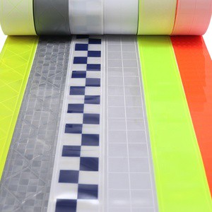 High Visibility PVC Reflective Tape Reflective Material For Warning Sew On Safety Clothing