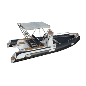 20ft-23 Ft Fiberglass Rib Hypalon Boat RIB600C With Luxury Yacht With Outboard Inflatable Rib Boat 600 For 12 Persons