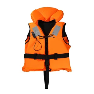 ISO 100N Commercial Rescue Life Jacket Orange Adult PFD Vest Custom High Reflective Adult Life Jacket for Boating Water Sports