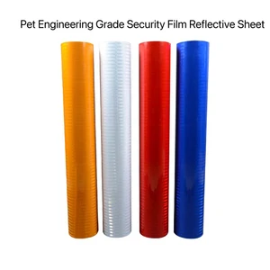 Self-Adhesive PET EGP Engineering Grade Reflective Sheeting Prism Reflector for Warning Signs