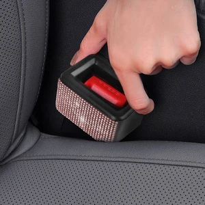 New Diamond-Studded ABS Material Car Seat Belt Fixer Cross-Border Accessories Mount Holder Fixing Set Buckle Protective Cover