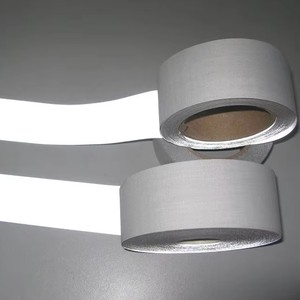 High Reflectivity Reflective Fabric Polyester Material Sew on Garment Safety Clothing