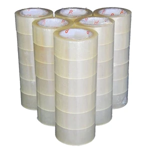 Factory Wholesale Tape Strong Adhesive Whole Box Large Roll Warning Printing Bopp Tape Express Tape