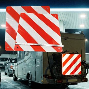 50x50cm Spain Italy Dual Sided Reflective Warning Sign Board Aluminum Marker Plate Meets EU Traffic Regulations