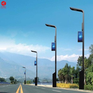 Outdoor Engineering Project Smart Street Lights With Advertising Display For Smart City